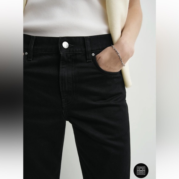 Toteme Black Straight Leg Jean size 28 quiet luxury denim - Picture 4 of 14
